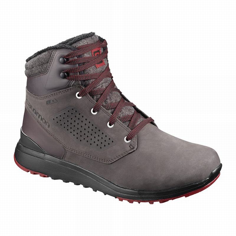 Salomon UTILITY CLIMASALOMON™ WATERPROOF Botas De Invierno Hombre - Chocolate / Negras - Colombia (7